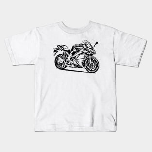 Z1000SX Motorcycle Sketch Art Kids T-Shirt